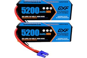 Bateria Lipo DXF 3S 5200 mAh 11,1 V 80C 3S Bateria w twardej obudowie ze złączem EC5 do dronów wyścigowych FPV Quadcopters drogowy RC Evader BX Auto Car Truck LKW Truggy RC Hobby (2 paczki)