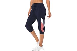 Marvmys Pantalon Jogging Femme Coton Pantalon Survêtement Sport Yoga et Fitness Taille Haute Pants avec Poche Pantalon Training
