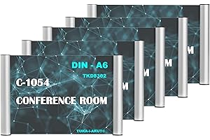 TUKA-i-AKUT Targa per Porta A6 Formato, Porta Scudo, Targa Fuoriporta Parete, Fissaggio con Viti, Info Sign Ufficio Porta Segno per Inserto 148x104 mm, TKD8302-A6