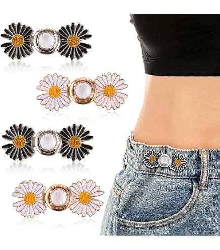 Butterfly Waist Cinching Button – Reusable Pant Tightener, No Sew Needed, 4 Pairs