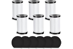 Artraise 6Pcs Filtro di Ricambio per Ariete Handyforce 2761 2759 Aspirapolvere, 6 Filtri e 6 Filtri in Schiuma Compatibile con Scopa Elettrica handyforce