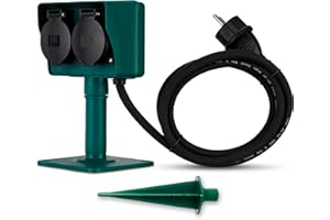REV Ritter 0595004555 Piquet avec 2 Prises, câble 1,4 m