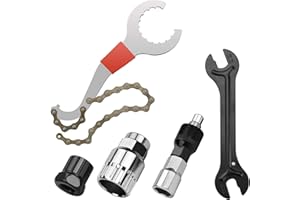 Drado Kit de Réparation pour Changer Les Cassettes et Boîtiers de Pédalier du Vélo et du VTT Fouet à Chaîne/Démonte Cassette/Extracteur du Pédalier/Extracteur de Manivelle/Clé