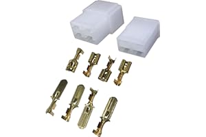 AERZETIX - C53384 - Set/assortimento/kit di 2 maschi e 2 femmine alloggiamenti connettori + terminali elettrici 6.3mm 8 maschi e 8 femmine