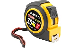 RJ 15 ft Steel Measuring Tape, Self-Locking, 25-Foot Tape Rule, Imperial/Metric, Perfect for Body Measurements