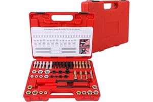 VKALTUL 48PCS Thread Chaser Set, Thread Chasers Includes 24 Rethreading Dies，22 Rethreading Taps and 2 SAE Rethread Files, Thread Restorer Kit with Metric, UNF and UNC Sizes