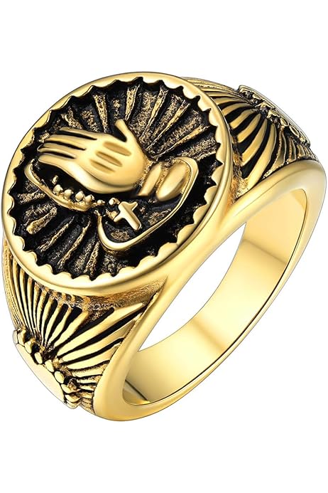 Anello Occhio Di Horus In Acciaio Inox - Simbolo Egizio Unisex Per Stile Hiphop E Punk - Foto 5