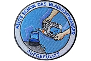 ‎POLIZEIMEMESSHOP Polizeimemesshop - Blaulichtwasser Textil Patch - Klettpatch - Polizei - Sirene - Prakti - Praktikant