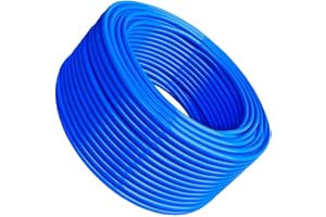 MegaHaustechnik 100 m PU Hose Blue with 8 mm Outer Diameter x Wall Thickness 1.25 mm x Inner 5.5 mm Polyurethane Pneumatic Pressure Oil Petrol Water Air Pipe PUN Plastic