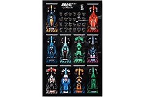 QIXINDGYH Présentoir mural pour Lego 77242-77251 F1 Series Racing Car Support mural pour voiture de course 50 x 80 cm