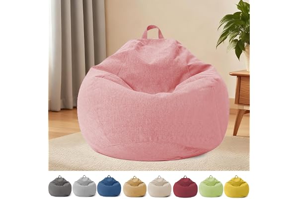 Sit påse för Barn och Vuxna – Sit påsfodral utan Fyllning, med Dragkedja, 100 x 120 cm, Pouff för Sovrum, Kontor, Vardagsrum
