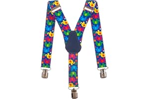 Olata Children’s Elasticated Elephant Design Y-Shape Braces/Suspenders (1-5 Years) - 2.5cm