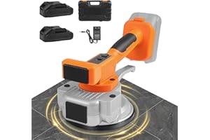 MINENICE Vibratore per Piastrelle, Ventosa da 145mm, Piastrellatrice Elettrica per Piastrelle con 2x2000mAh Batterie, Livellatrice 9 Velocità Regolabili, Ventosa Vibrante per Piastrelle da 0,3-2,4 m