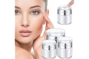 BAFIWU Dispensador de Crema, 3 Frascos Dispensador Bomba Vacio, Dispensador Crema Rellenables Botes para Cremas Travel Essentials Travel Kit (15ml+30ml+50ml)