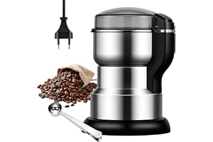 Elektrisk kaffekvarn: Elektrisk kryddkvarn, multifunktionella kvarnar med blad i rostfritt stål för nötter, frön, kryddor, ko