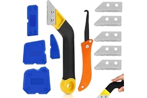 Carreuty 11Pcs Raschietto per Piastrelle Sets, Pulisci fughe piastrelle, Set di utensili per la Pulizia Delle Fughe, per Fughe e Piastrelle la Pulizia Delle Piastrelle