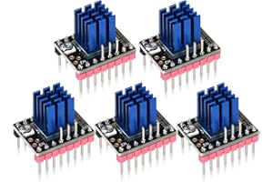 BIQU TMC2208 V3.0 Pilote de moteur pas à pas Pièce d'imprimante 3D Module Compatible avec les rampes SKR V1.3 MKS GEN L Carte de commande 1.5/1.6 (5 pièces) (mode UART)