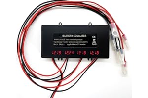 SiRyder Equalizer Batterie 48V,4 x 12V Batterien Balancer Balancer Batterie Display HA12L Digital Equalizer Batterie Balancer mit LED-Display für Lithium-Batterie Blei Säure