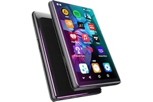 LUORAN MP3-Player mit Bluetooth, Vorinstalliertes Spotify, Audible, Amazon Music und Unterstützung APK Heruntergeladen, Browser (entfernbar) MTK8 Kern, Android 8.1,4.0 "IPS bis zu 1TB