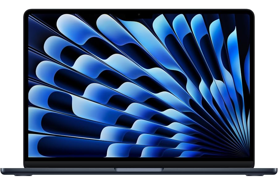 Apple MacBook Air 13-inch Laptop M5 chip with 10-core CPU and 8-core GPU: Built for AI, 13.6-inch Liquid Retina Display, 16GB Unified Memory, 512GB SSD, 12MP Center Stage, Touch ID, Wi-Fi 7; Midnight