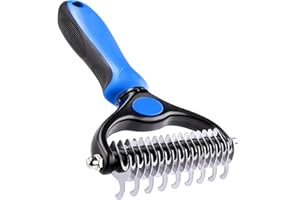 YENLK Deshedding Tool - Pet Grooming Tool Dog Brush - Double Sided Dematting Comb - Undercoat Rake Deshedding Tool, Cat Matted Fur Remover For Long Haired Cat Dog Horse Tangles Removing