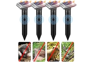 LEMENG Im Freien und in Innenräumen Solar Maulwurfschreck, Maulwurf vertreiber,Um wühlmäuse zu vertreiben 4 Stück,Ultraschall Maulwurfschreck für Vertreiben Wühlmäuse,wühlmäuse vertreiben,Maulwürfe