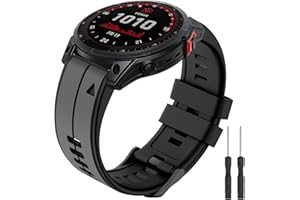 BOJYS Cinturino Fenix 7X/Fenix 6X Braccialetto, 26mm Easy-Fit Silicone Ricambio Cinturino per Fenix 7X/Fenix 6X/Fenix 6X Pro/Fenix 5X/Fenix 5X Plus/Fenix 3/Fenix 3 HR/Garmin Enduro/Tactix Delta/Descent Mk1
