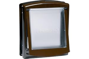 PetSafe Staywell Original, Gattaiola per Gatti, Porta di Ingresso e Uscita per animali domestici, Porticine Facile Montaggio, Gattaiola da Interno e Esterno, Struttura Solida, Marrone, S, Piccolo