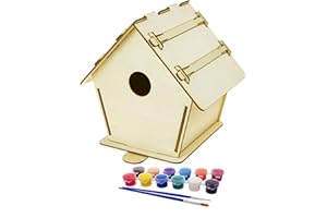 SafeCore Wooden nesting box for birds - For self-assembly and painting - 100% plywood - Environmentally friendly.