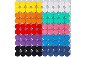 DUJEQM Aimant Frigo - Lot de 100 Aimant Puissant, Petit Aimant Rond Plat, Aimants Tableau Magnétique, 10 Couleurs Magnet Frigo Decoratif, Mini Aimants Tableau Blanc Aiment pour Photos, Cuisine, Bureau