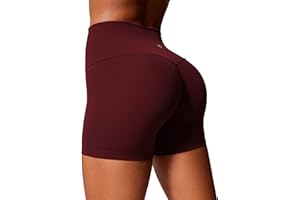 CRZ YOGA Donna Butterlift Sollevamento del Sedere Pantaloncini 10cm/15cm - Nessuna Cucitura Frontale Yoga A Vita Alta