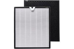 PUREBURG Vital 100S True HEPA Filtros de repuesto compatibles con LEVOIT Vital 100S Smart True HEPA purificador de aire (modelo: LAP-V102S-WUS), Vital 100S-RF, carbón activado de filtración de 3