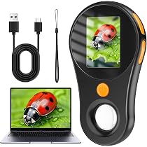Microscope Numérique Enfant OUTACT 500x - Portable Avec Écran 2" Et Vidéo - Étui Silicone - Exploration Micro-Monde