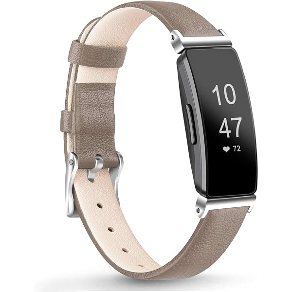 AK Lederarmband Für Fitbit Inspire 3 – Weiches, Genarbtes Leder | Für Damen & Herren, Verstellbar | Ersatzarmband, Tracker Nicht Inklusive