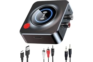Bluetooth 5.1-mottagare, trådlös Bluetooth-adapter RCA, 3,5 mm, uttag AUX, HiFi stereo ljud-mottagare för bil, , su