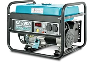 ‎K&S KÖNNER&SÖHNEN K&S Könner&Söhnen KS 2900 Benzingenerator, Notstromaggregat 2900 W, 2x16A (230 V), 12 V, Stromerzeuger mit (AVR), Stromaggregat mit Ölstandsanzeige, Überlast- und Kurzschlussschutz, Generator