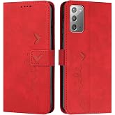 Compatible with Samsung Galaxy Note 20 Case Flip Case Samsung Galaxy Note 20 Premium PU Leather Wallet Protective Case [Card Slot] [Stand] Mobile Phone Case for Samsung Galaxy Note 20 Red