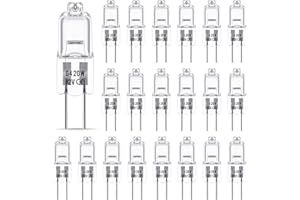 Techgomade G4 halogenlampen 20 Stück, 20W Halogen Stiftsockellampe, 12V, 350LM, Warmweiß, Dimmbar