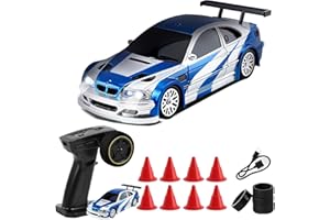 Vefacion Mini RC Drift Car 1:43 Scale 2,4GHz 15KM/H hohe Geschwindigkeit Sport Rennauto Ferngesteuert Auto Modell mit Licht für Jungen Mädchen und Erwachsene Geschenk