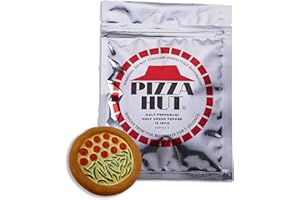 ASVP Shop Atrezo de recuerdo de la película Regreso al Futuro, bolsa de embalaje plateada de Pizza Hut