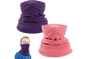 TUONYIS Scaldacollo invernale per bambini, in pile, antivento, antivento, multifunzione, per sci, corsa, ciclismo, confezione da 2