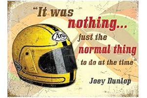 SIGNS-UNIQUE Joey Dunlop Motorbike Helmet Tin Sign Biker Man Gift Biker Gift RetroTin Sign