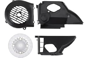 WOOSTAR Air Director Cooling Fan Cover Assembly Replacement for GY6 50cc 60cc 80cc QMB139 Engine ATV Quad 4 Wheeler Go Kart Moped Scooter