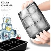 Orret Home Square Ice Mold | Multi-Purpose Ice Cube Mold | | Square Ice Cube Bowl 6 Compartment | Easy Release Coffee Home Y