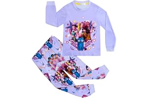 GENERIC Conjunto de Ropa de casa con pantalón de Manga Larga para niña, Conjunto de Pijama Infantil con Estampado de Demonios de K-Pop