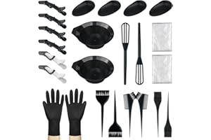 NEPAK 24 Pcs Hair Dye Coloring Kit, Hair Tinting Bowl, Dye Brush, Ear Cover, Gloves for Hair Tint Dying Coloring Applicator