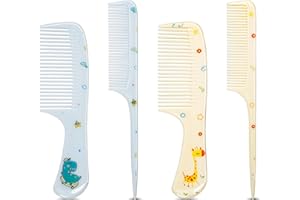MEGAVOW 4 Pièces Brosse à Cheveux, Brosse Démêlante et Ensemble de Peignes pour Filles Garçons Coiffure Cheveux Secs et Mouillés Femmes Mignonnes Cadeau