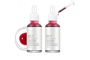 ALTHERONA AHA 30% + BHA 2% Peeling Solution 2pcs, BHA Peeling-Lösung, Fruchtsäurepeeling Gesichtsserum für Porenreinigung, Feine Linien, Strahlende Haut, Feuchtigkeitsspendend serum, 30ml Fruit Acid Scrub