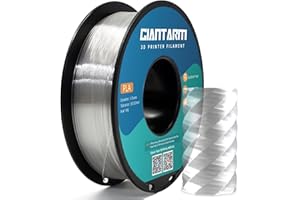 GIANTARM PLA Filament 1.75mm,3D Drucker Filament PLA 1kg,MaBgenauigkeit +/- 0,02mm,3D-Druckmaterialien,PLA Transparent