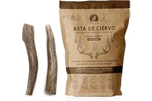 MAIKAI Pack de 2 Asta de Ciervo Natural para Perro Talla S – Mordedor Resistente para Razas Pequeñas hasta 10 kg – Hueso Masticable Seguro y Duradero – Juguete Natural para Perros